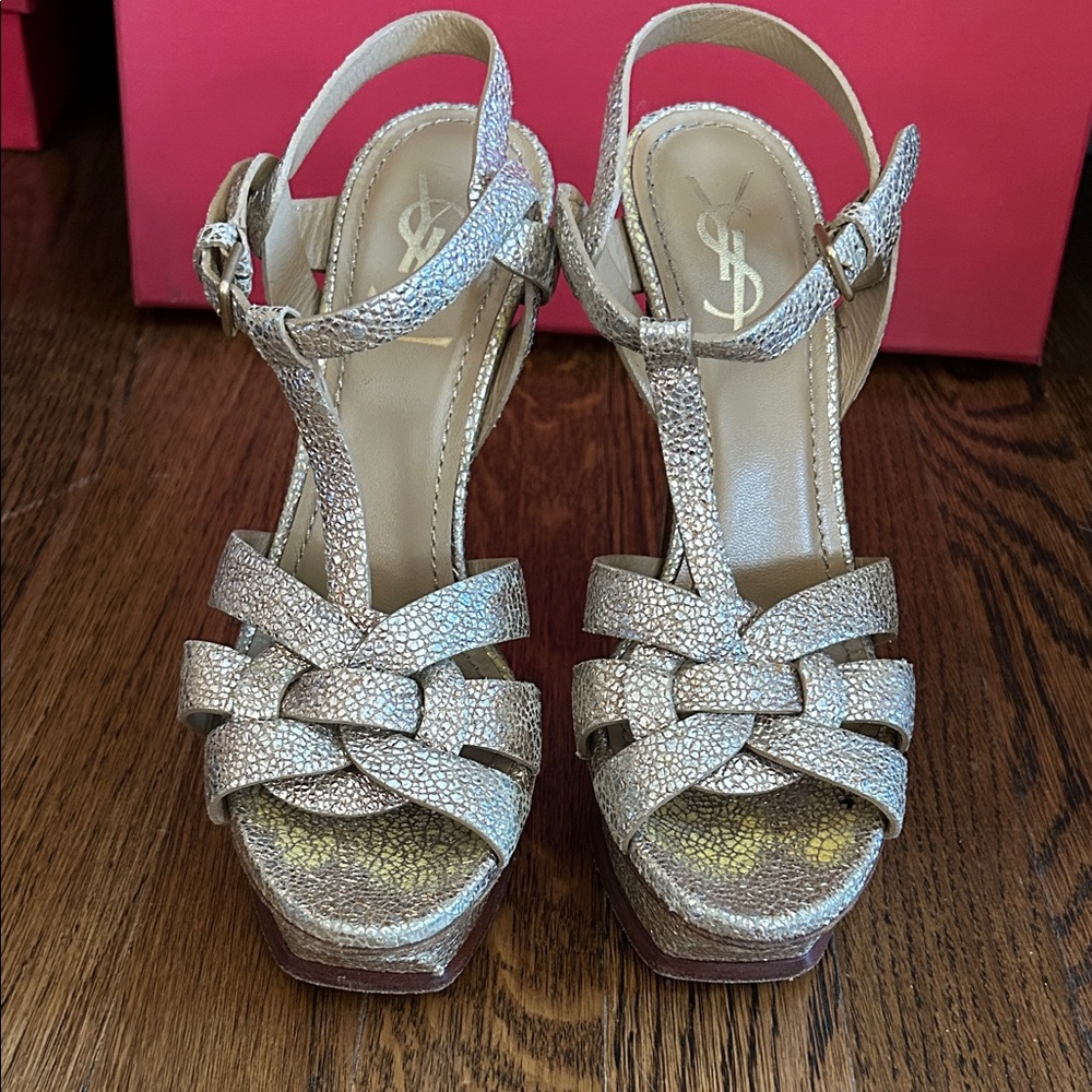 Yves Saint Laurent Women's Silver Sandals 38 EU